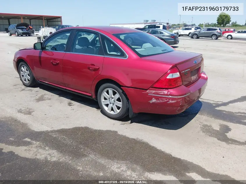 2006 Ford Five Hundred Se VIN: 1FAFP23196G179733 Lot: 45137325