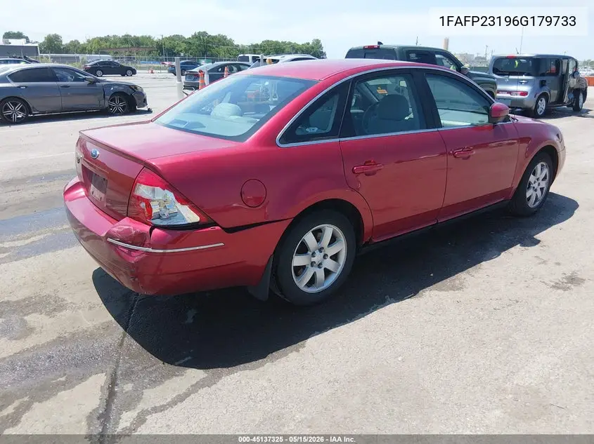 2006 Ford Five Hundred Se VIN: 1FAFP23196G179733 Lot: 45137325