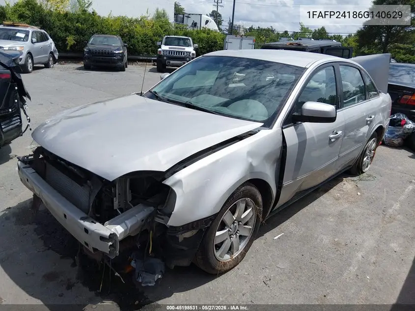 2006 Ford Five Hundred Sel VIN: 1FAFP24186G140629 Lot: 45198531