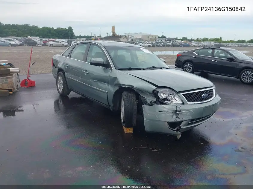 2006 Ford Five Hundred Sel VIN: 1FAFP24136G150842 Lot: 45234737