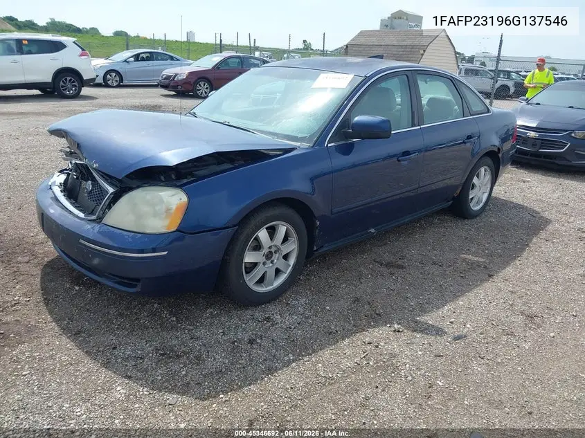 2006 Ford Five Hundred Se VIN: 1FAFP23196G137546 Lot: 45346692