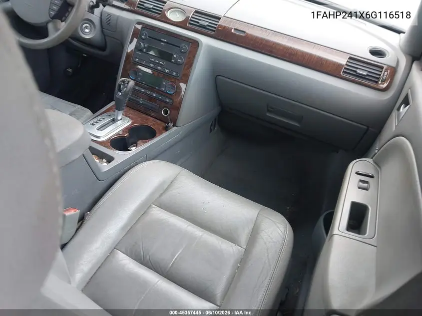 2006 Ford Five Hundred Sel VIN: 1FAHP241X6G116518 Lot: 45357445