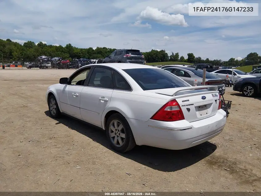 2006 Ford Five Hundred Sel VIN: 1FAFP24176G147233 Lot: 45397057