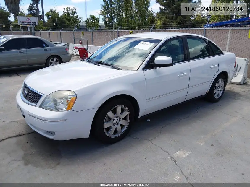 2006 Ford Five Hundred Sel VIN: 1FAFP24186G120784 Lot: 45539061