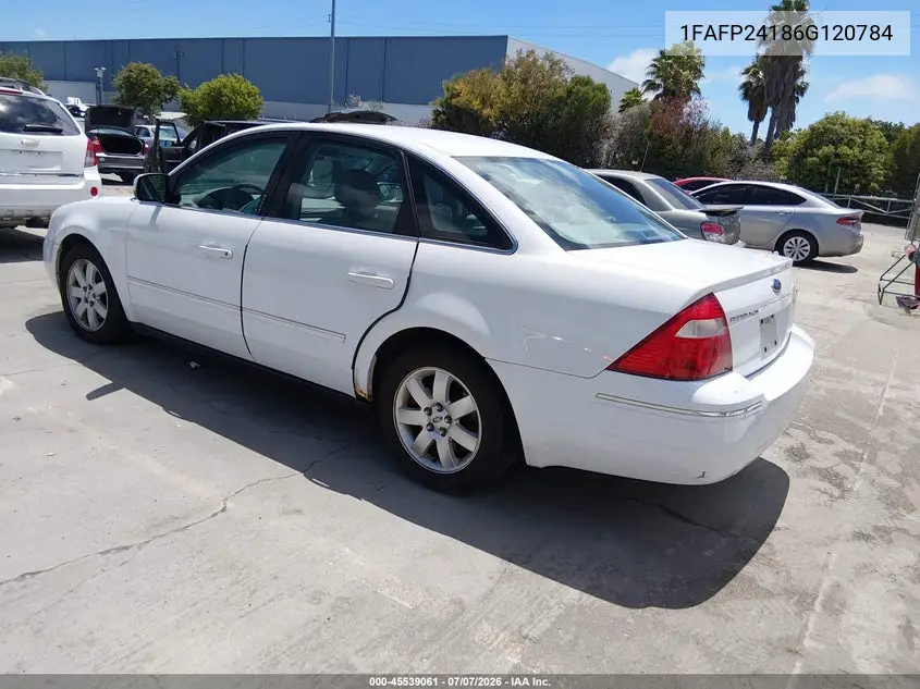 2006 Ford Five Hundred Sel VIN: 1FAFP24186G120784 Lot: 45539061