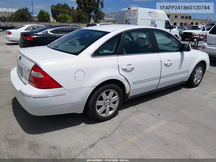 2006 Ford Five Hundred Sel VIN: 1FAFP24186G120784 Lot: 45539061