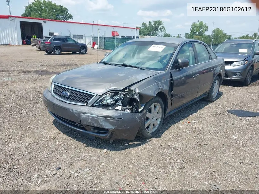 2006 Ford Five Hundred Se VIN: 1FAFP23186G102612 Lot: 45624470