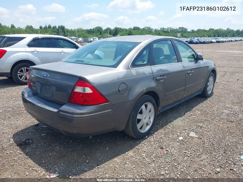 2006 Ford Five Hundred Se VIN: 1FAFP23186G102612 Lot: 45624470
