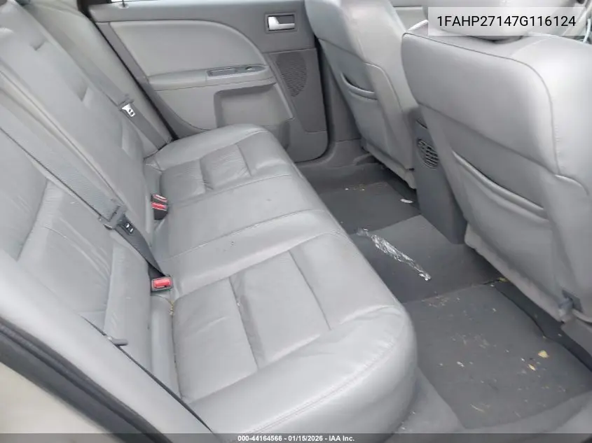 2007 Ford Five Hundred Sel VIN: 1FAHP27147G116124 Lot: 44164566