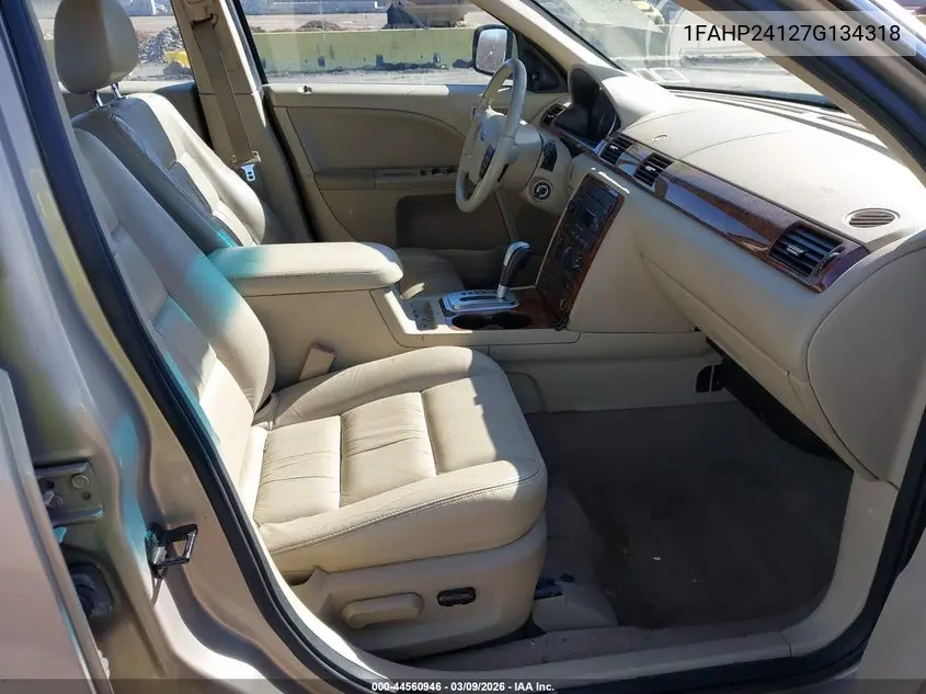 2007 Ford Five Hundred Sel VIN: 1FAHP24127G134318 Lot: 44560946