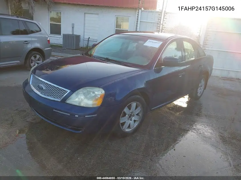 2007 Ford Five Hundred Sel VIN: 1FAHP24157G145006 Lot: 44564855