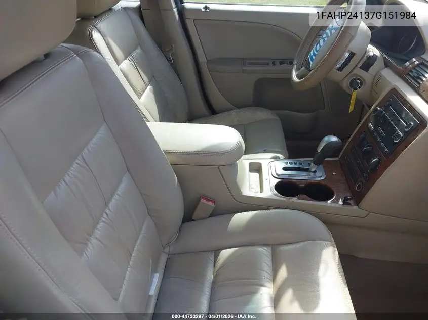2007 Ford Five Hundred Sel VIN: 1FAHP24137G151984 Lot: 44733297
