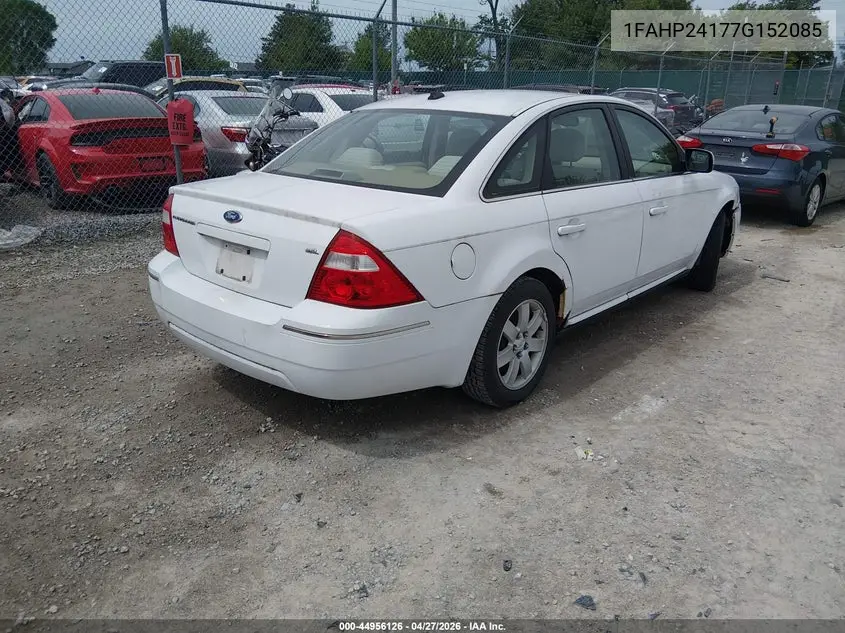 2007 Ford Five Hundred Sel VIN: 1FAHP24177G152085 Lot: 44956126