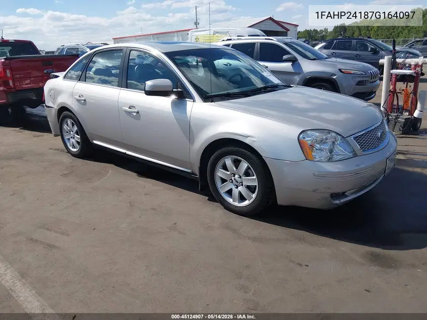 2007 Ford Five Hundred Sel VIN: 1FAHP24187G164097 Lot: 45124907