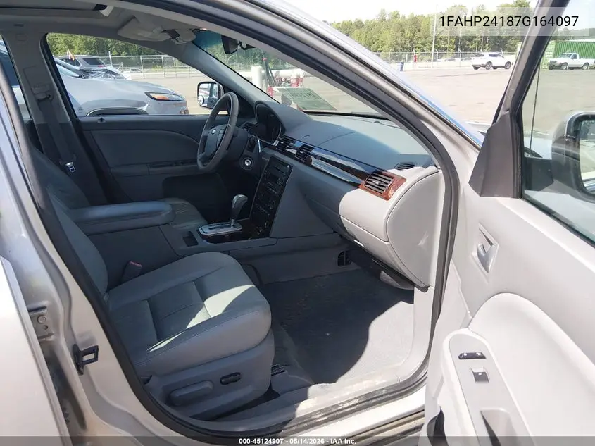 2007 Ford Five Hundred Sel VIN: 1FAHP24187G164097 Lot: 45124907
