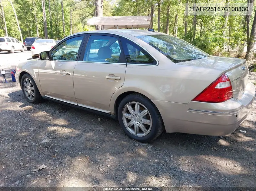 2007 Ford Five Hundred Limited VIN: 1FAFP25167G108830 Lot: 45195129