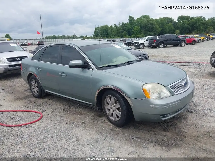 2007 Ford Five Hundred Sel VIN: 1FAHP24147G158376 Lot: 45236611