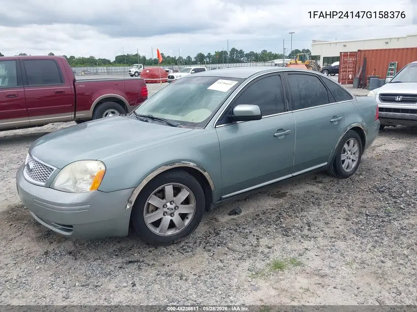 2007 Ford Five Hundred Sel VIN: 1FAHP24147G158376 Lot: 45236611