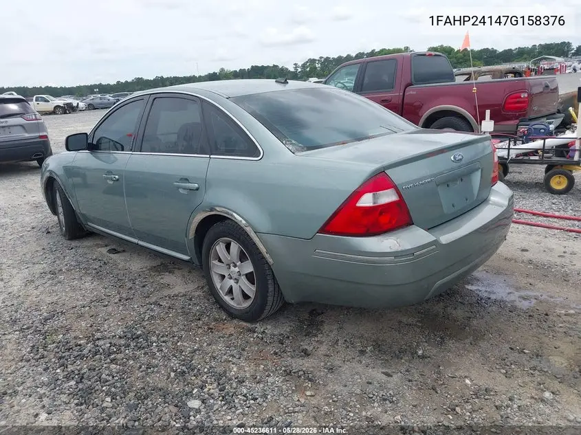 2007 Ford Five Hundred Sel VIN: 1FAHP24147G158376 Lot: 45236611