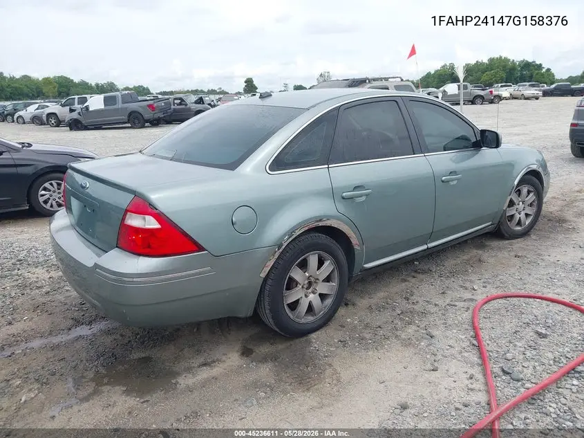 2007 Ford Five Hundred Sel VIN: 1FAHP24147G158376 Lot: 45236611