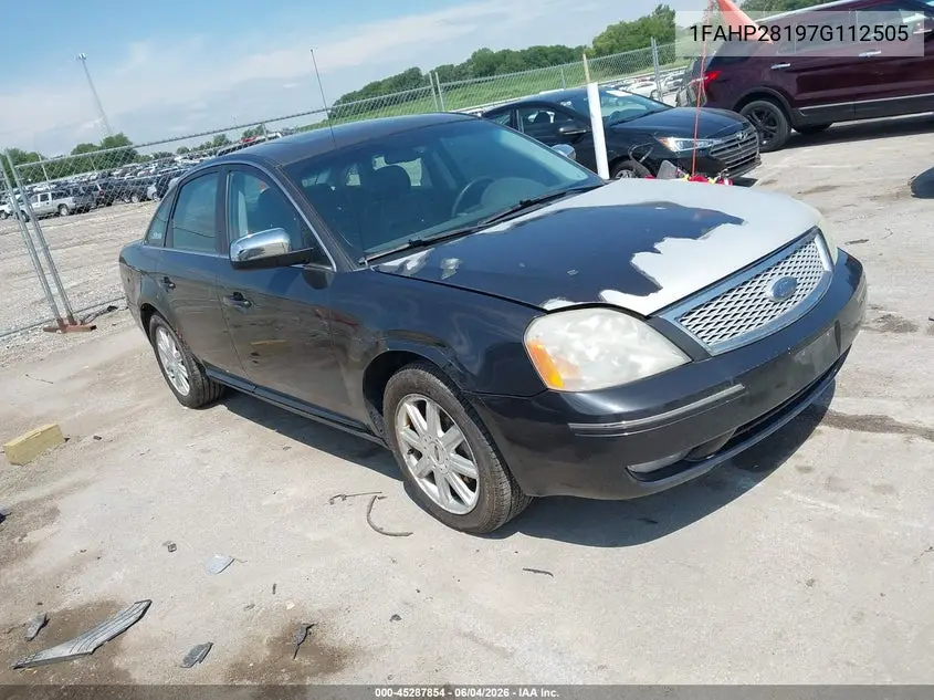2007 Ford Five Hundred Limited VIN: 1FAHP28197G112505 Lot: 45287854