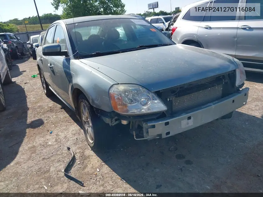 2007 Ford Five Hundred Sel VIN: 1FAFP24127G116084 Lot: 45392118