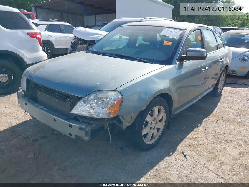 2007 Ford Five Hundred Sel VIN: 1FAFP24127G116084 Lot: 45392118
