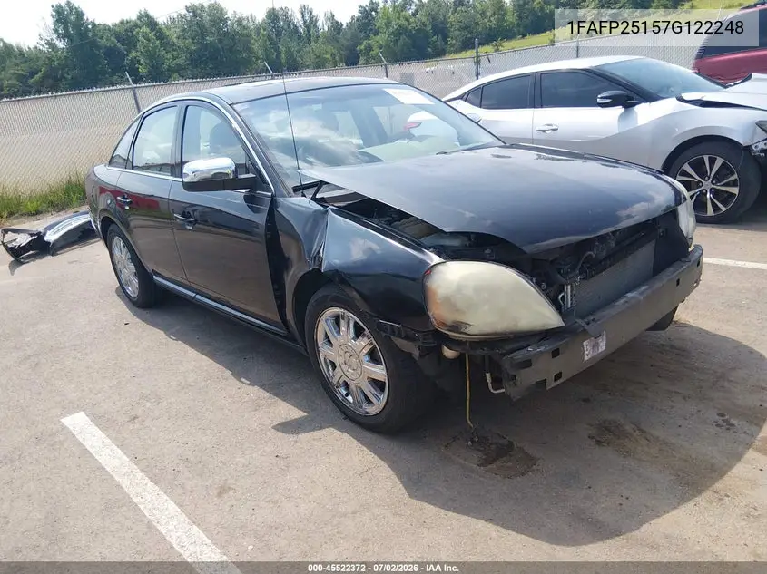 2007 Ford Five Hundred Limited VIN: 1FAFP25157G122248 Lot: 45522372