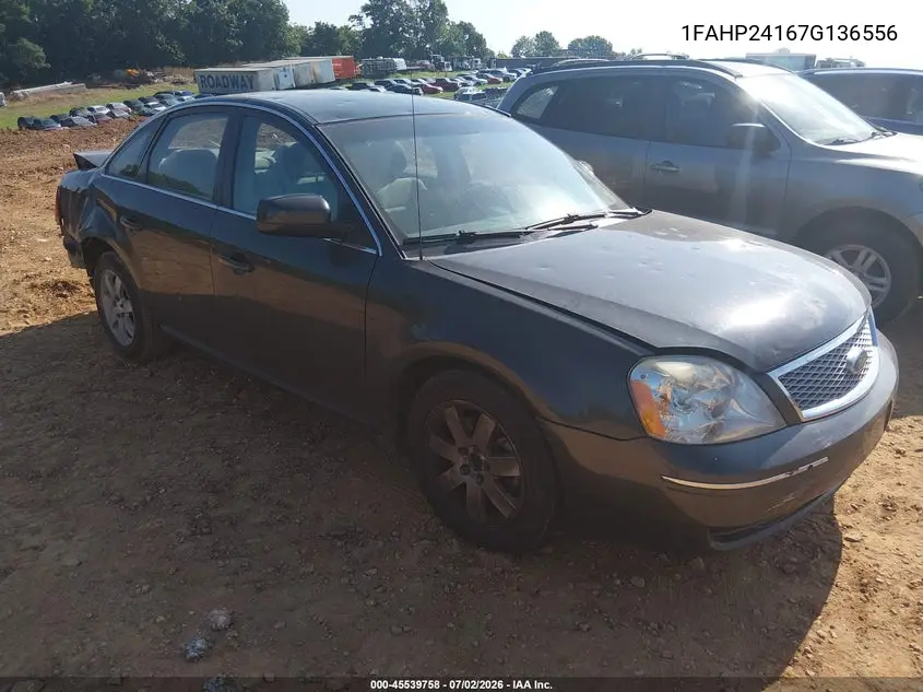 2007 Ford Five Hundred Sel VIN: 1FAHP24167G136556 Lot: 45539758