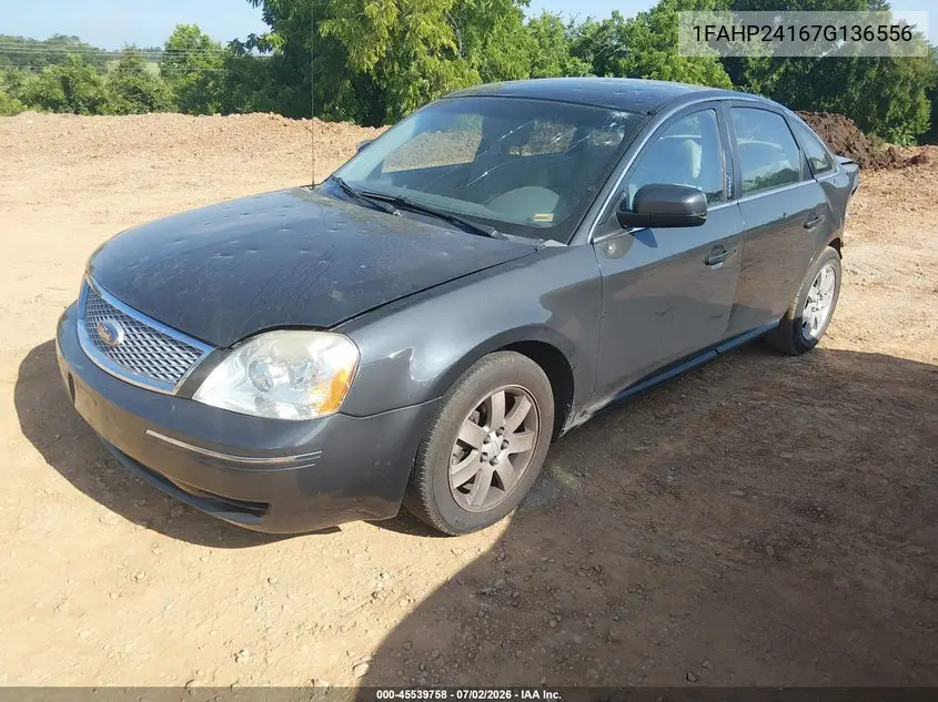 2007 Ford Five Hundred Sel VIN: 1FAHP24167G136556 Lot: 45539758