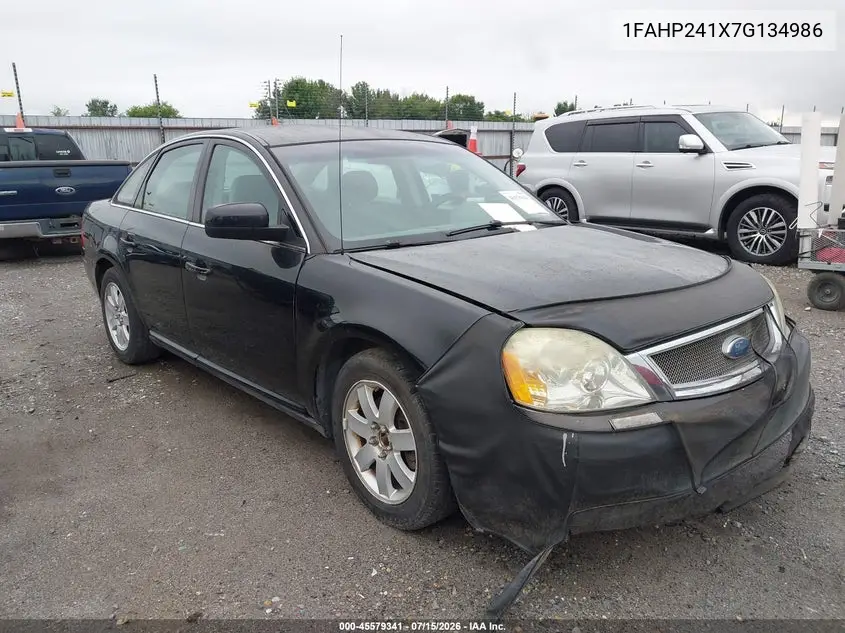 2007 Ford Five Hundred Sel VIN: 1FAHP241X7G134986 Lot: 45579341