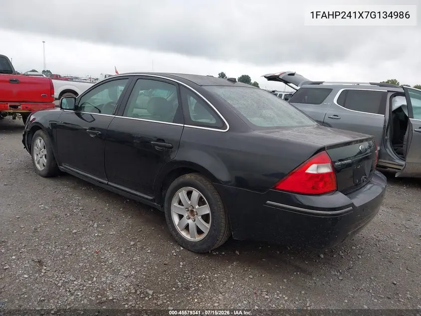 2007 Ford Five Hundred Sel VIN: 1FAHP241X7G134986 Lot: 45579341
