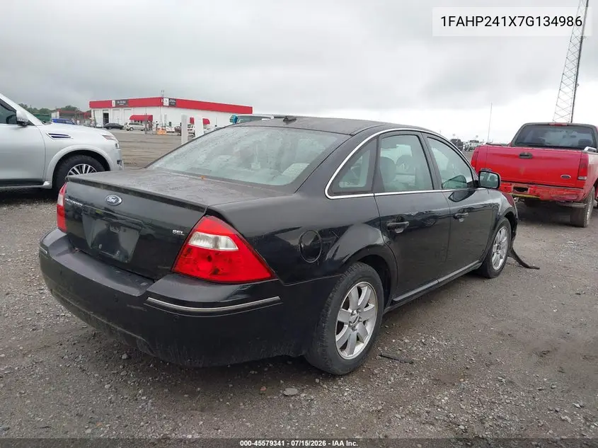 2007 Ford Five Hundred Sel VIN: 1FAHP241X7G134986 Lot: 45579341