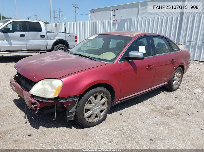 2007 Ford Five Hundred Limited VIN: 1FAHP25107G151908 Lot: 45666068