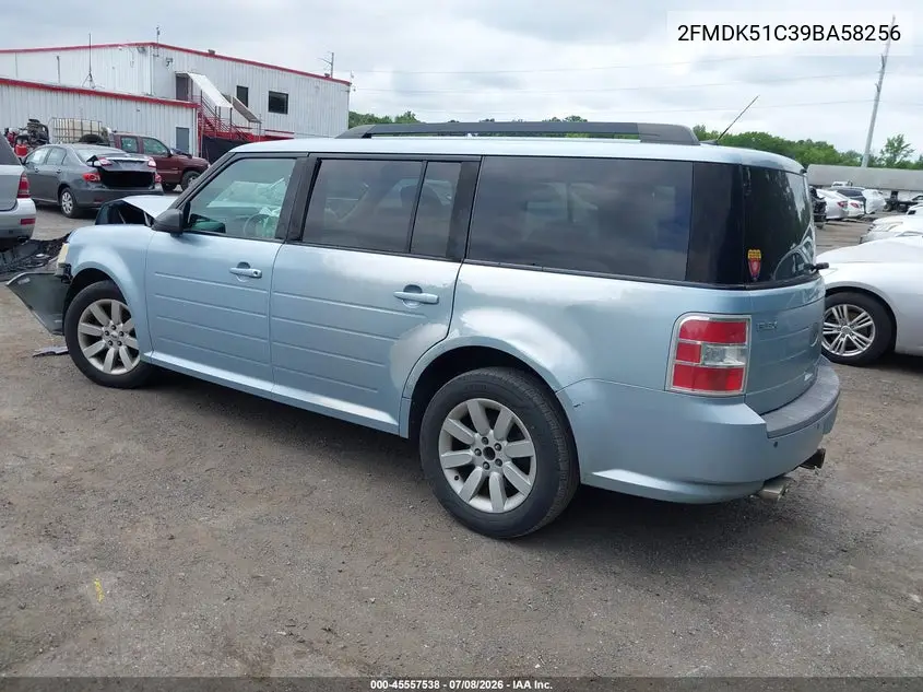 2009 Ford Flex Se VIN: 2FMDK51C39BA58256 Lot: 45557538