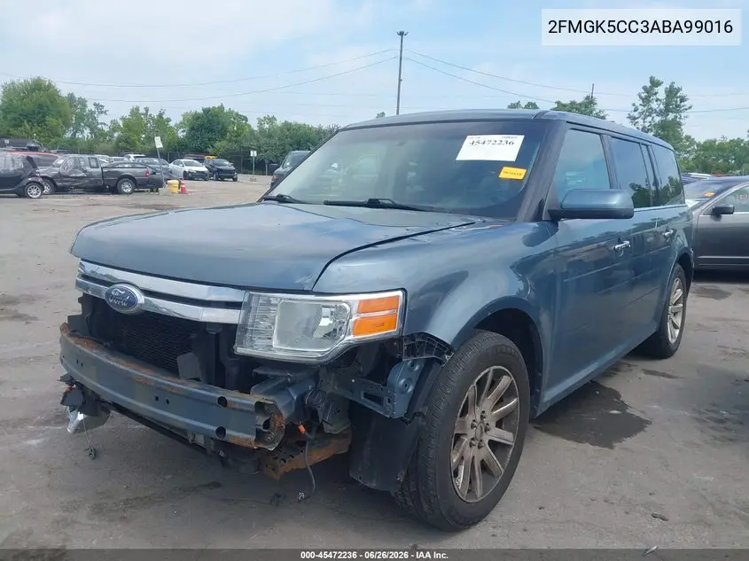 2010 Ford Flex Sel VIN: 2FMGK5CC3ABA99016 Lot: 45472236