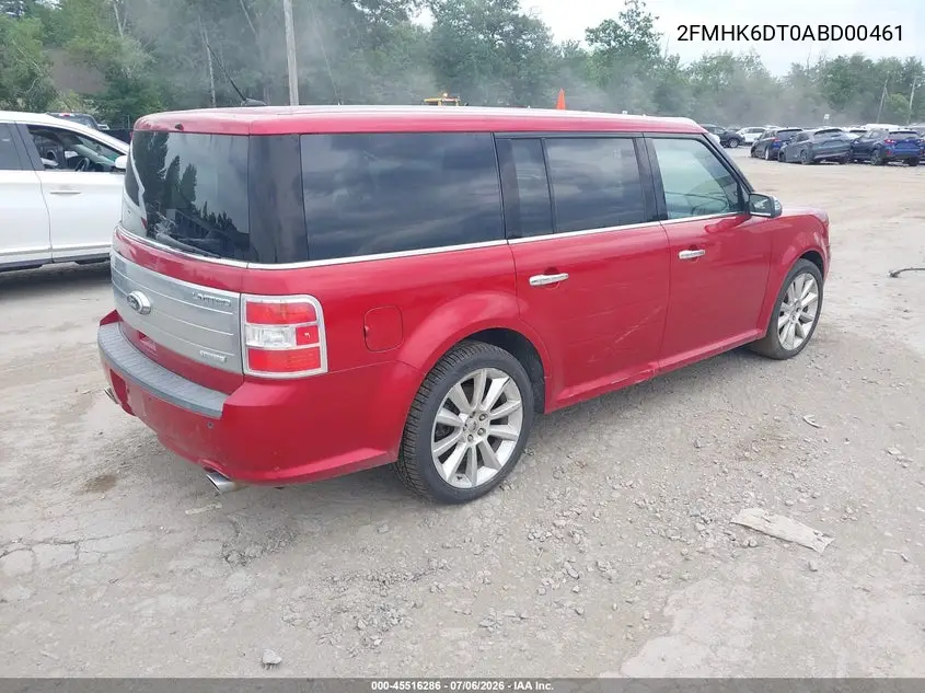 2010 Ford Flex Limited VIN: 2FMHK6DT0ABD00461 Lot: 45516286