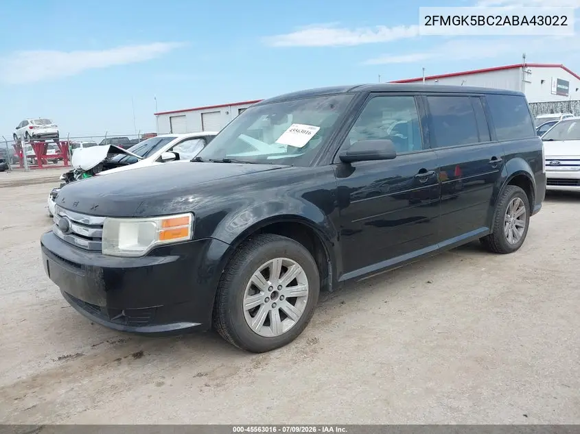 2010 Ford Flex Se VIN: 2FMGK5BC2ABA43022 Lot: 45563016