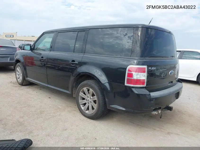 2010 Ford Flex Se VIN: 2FMGK5BC2ABA43022 Lot: 45563016