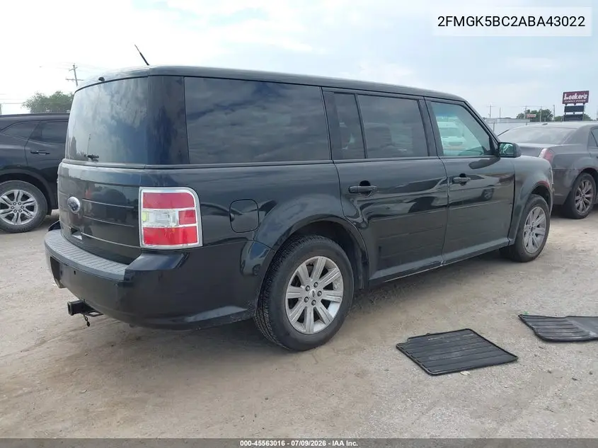 2010 Ford Flex Se VIN: 2FMGK5BC2ABA43022 Lot: 45563016