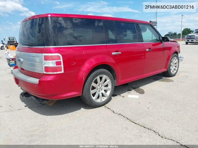 2010 Ford Flex Limited VIN: 2FMHK6DC3ABD01216 Lot: 45587577
