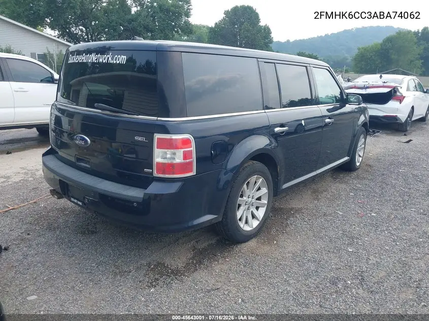 2010 Ford Flex Sel VIN: 2FMHK6CC3ABA74062 Lot: 45643001
