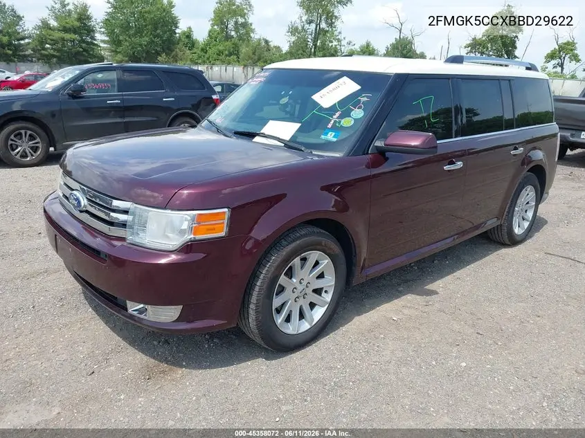 2011 Ford Flex Sel VIN: 2FMGK5CCXBBD29622 Lot: 45358072
