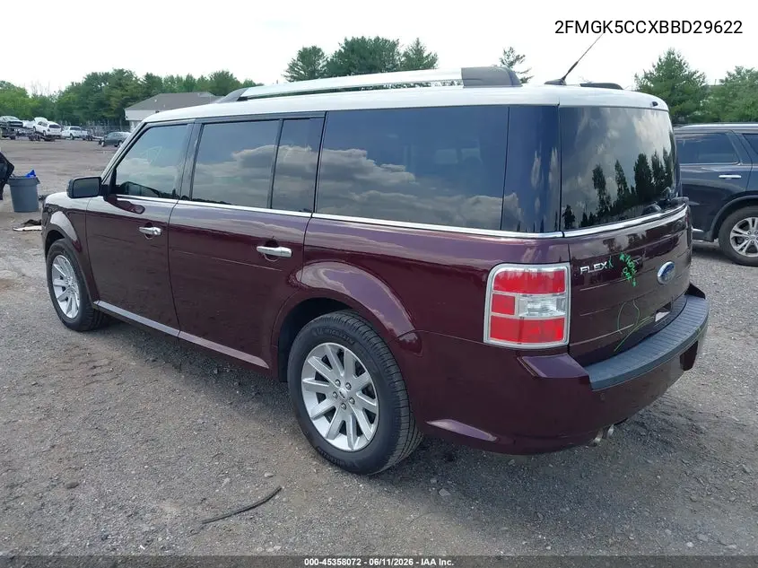 2011 Ford Flex Sel VIN: 2FMGK5CCXBBD29622 Lot: 45358072