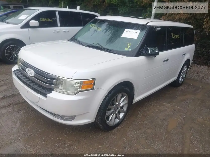 2011 Ford Flex Limited VIN: 2FMGK5DCXBBD02077 Lot: 45451738
