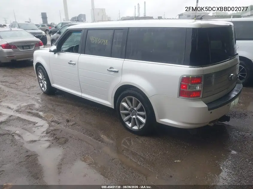 2011 Ford Flex Limited VIN: 2FMGK5DCXBBD02077 Lot: 45451738