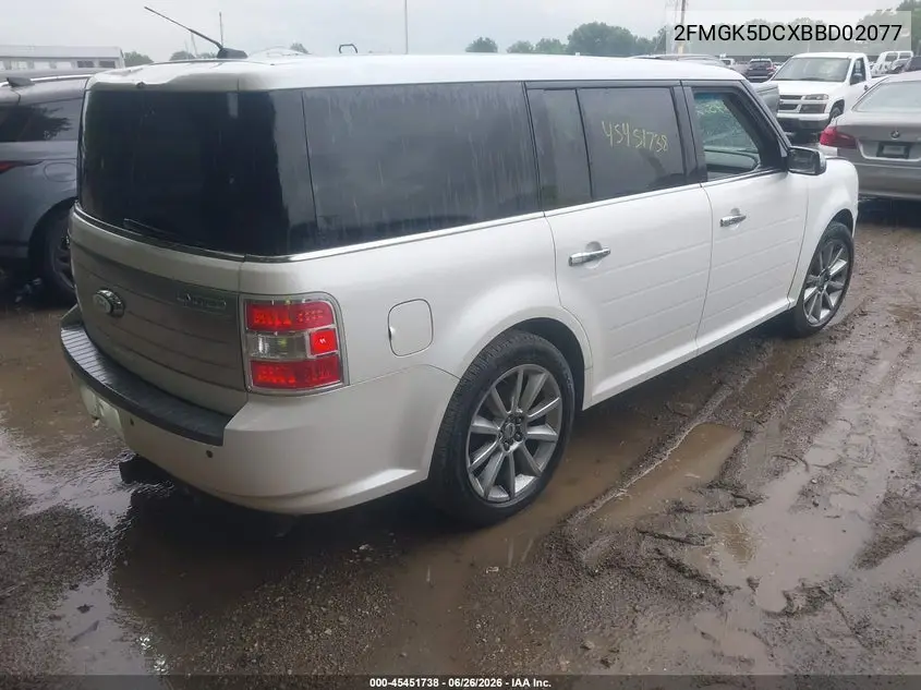 2011 Ford Flex Limited VIN: 2FMGK5DCXBBD02077 Lot: 45451738