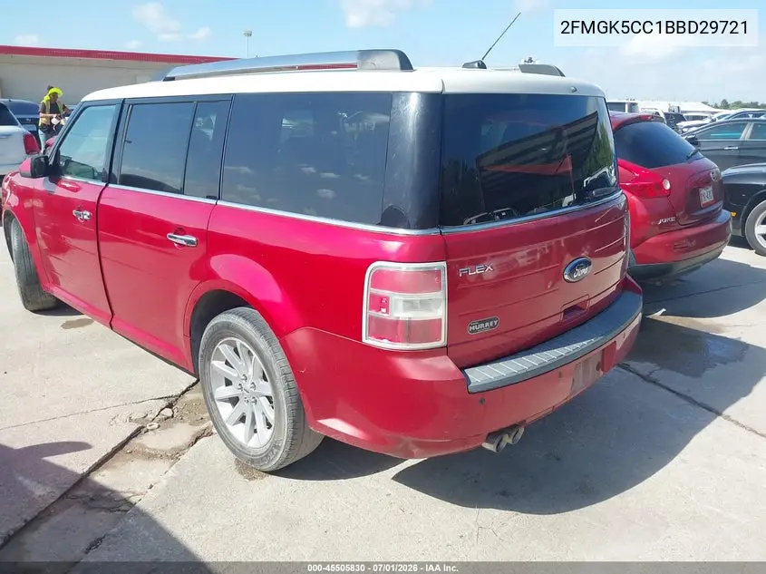 2011 Ford Flex Sel VIN: 2FMGK5CC1BBD29721 Lot: 45505830