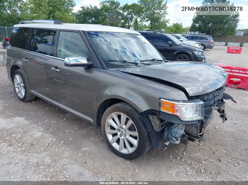 2012 Ford Flex Limited VIN: 2FMHK6DT7CBD18278 Lot: 45364569
