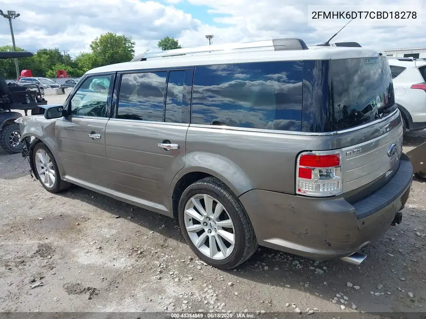 2012 Ford Flex Limited VIN: 2FMHK6DT7CBD18278 Lot: 45364569